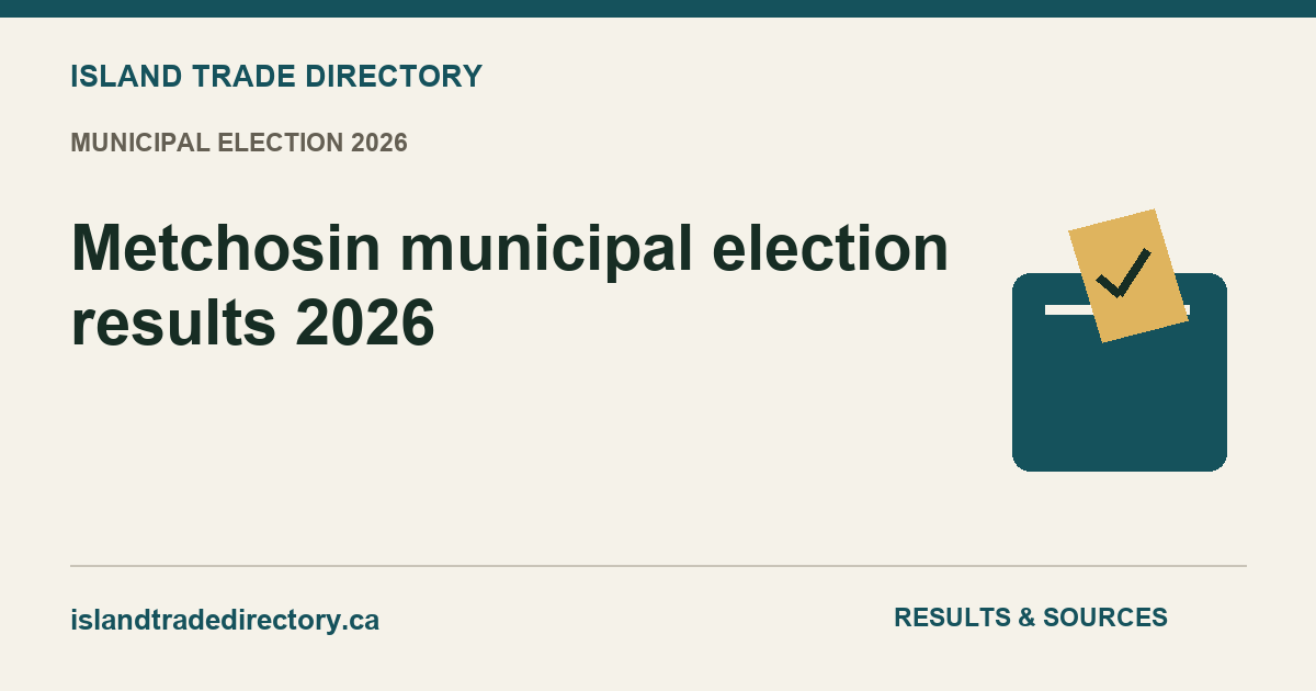 Metchosin municipal election results 2026 — Island Trade Directory