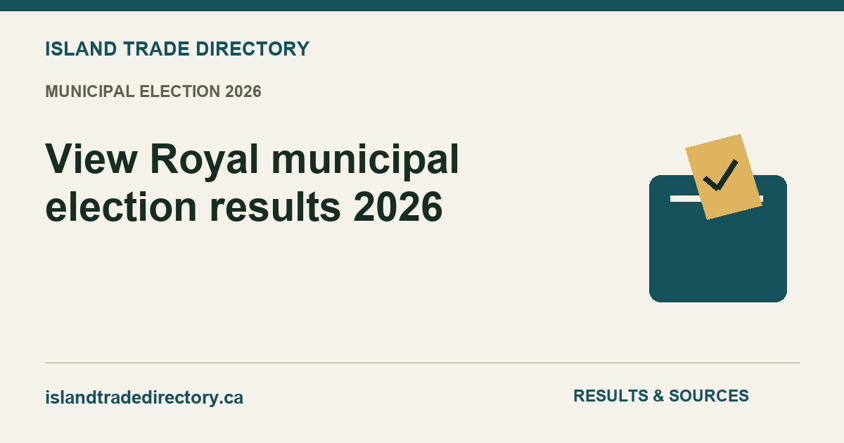 View Royal municipal election results 2026 — Island Trade Directory